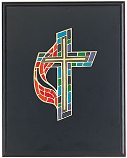 109-PLQ United Methodist Cross Plaque