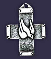 913-S Dove and Scroll Pendant