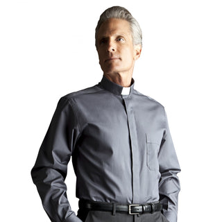 Desta Tab Collar Long Sleeve Clergy Shirt in Cotton Blend - D151