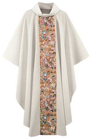 CHILDREN OF THE WORLD CREAM STANDARD CHASUBLE - G66424A